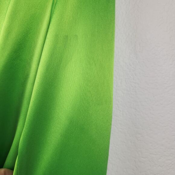 Retrofete Saige Double Breasted Blazer in Lime Punch Green Size Small NWT Satin - Picture 14 of 15